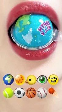 asmr EMOJI FOOD JELLY eating sounds