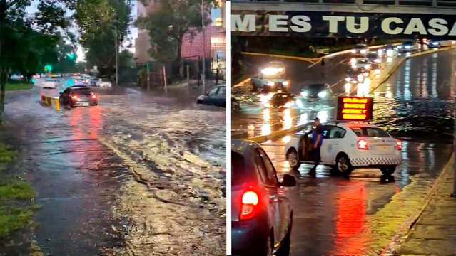 CDMX: Intensas lluvias continuan provocando encharcamientos en las vialidades
