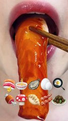 Asmr SPICY SALMON eating sounds