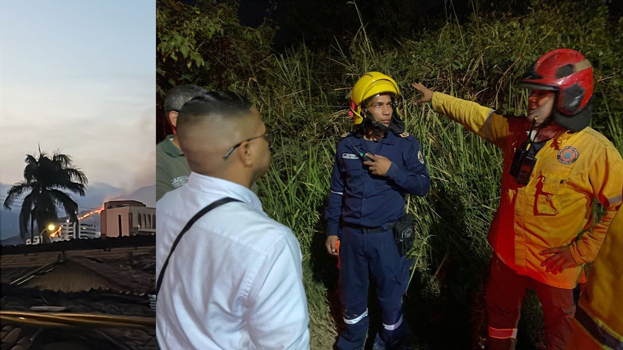 Cali activa todas sus capacidades para atender incendio forestal en el cerro de la Tres Cruces