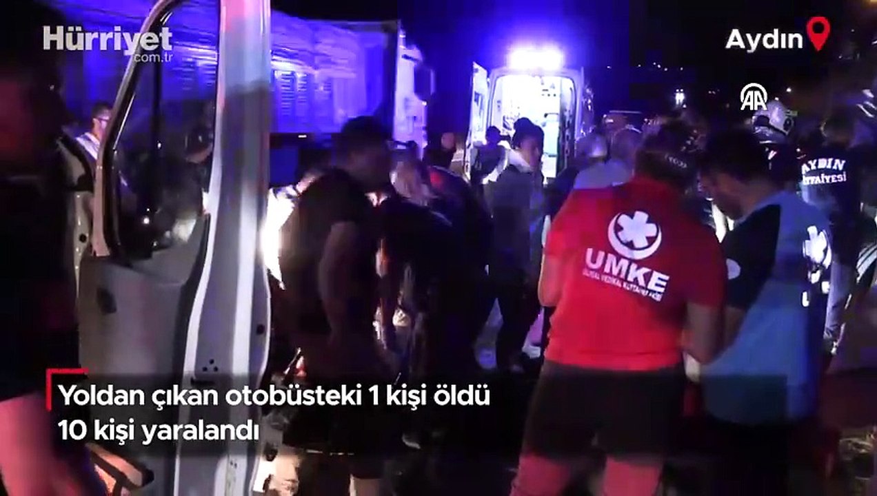 Aydın'da otobüs kazası: 1 kişi öldü, 10 kişi yaralandı