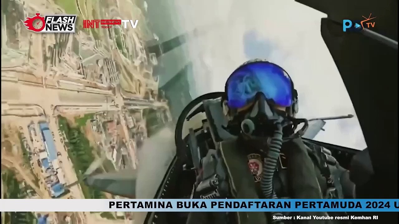 Aksi Pesawat Tempur F-16 TNI AU Belah Langit IKN Dalam Rangkaian HUT RI ke-79