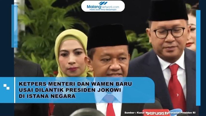 Ketpers Menteri dan Wamen Baru Usai Dilantik Presiden Jokowi di Istana Negara