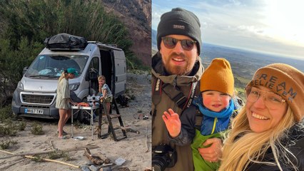 Couple save £9.6k-a-year travelling in a van - with their toddler