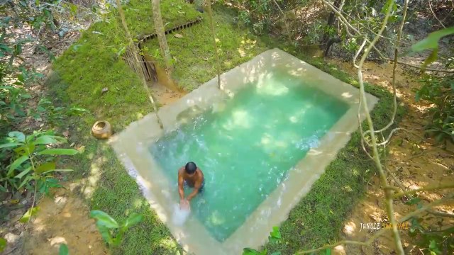 Build The Most Secret Underground Swimming Pool House by Ancient Skills