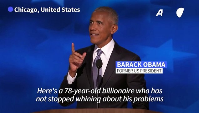 Barack Obama mocks Donald Trump during DNC speech