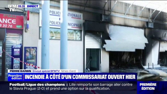 À Nîmes, un incendie s'est déclenché dans un commerce situé juste à côté du nouveau commissariat du quartier de Pissevin