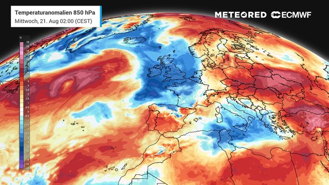 Nach einer kurzen Abkühlung erreichen uns in der Höhe rasch wieder deutlich zu warme Luftmassen für die aktuelle Jahreszeit