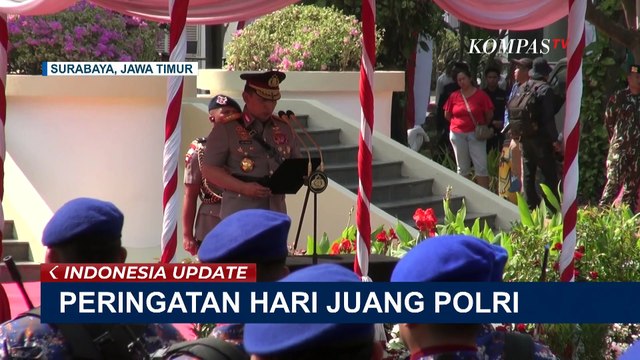 Kapolri Listyo Sigit Prabowo Pimpin Upacara Peringatan Hari Juang Polri di Surabaya