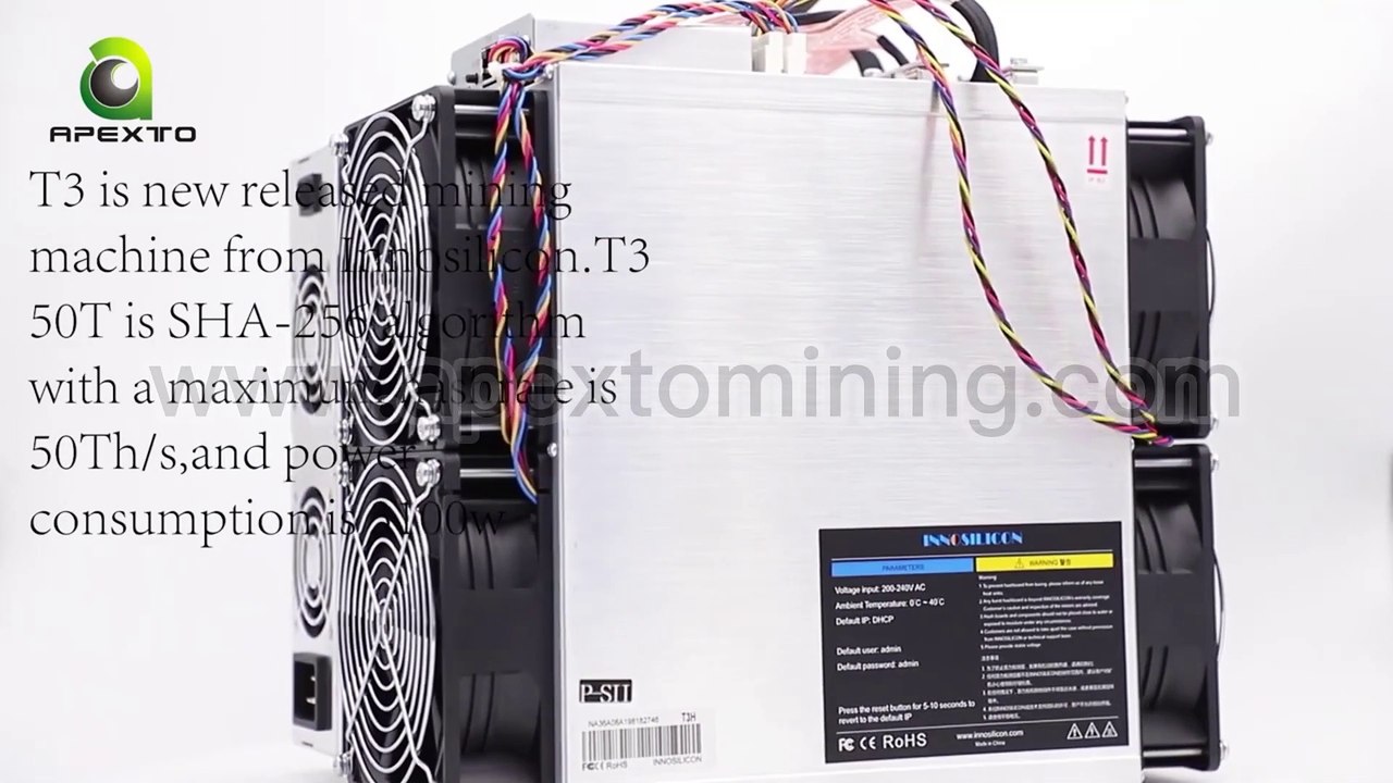 Innosilicon T3 50Th/s Bitcoin Miner Instruction and Review