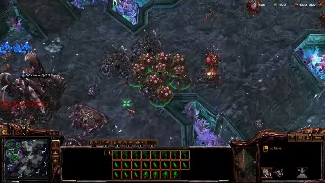 [StarCraft 2] No.0239 Normal-Level ZERG player fights A.I., LOSS [Nydus Network Day]