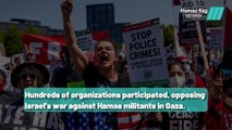 Massive Rally Against Israel and Hamas Flags