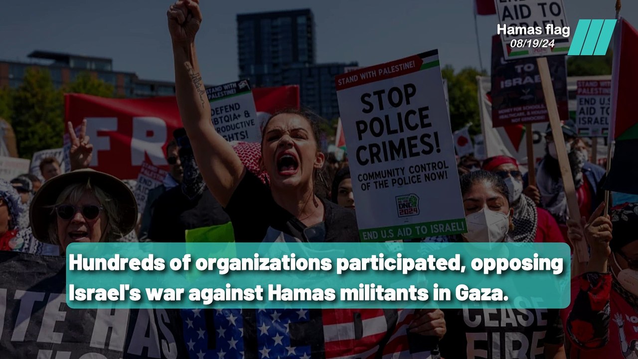 Massive Rally Against Israel and Hamas Flags