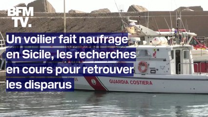 Télécharger la video: Italie: les recherches toujours en cours pour retrouver des survivants après le naufrage d’un voilier en Sicile