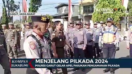 Скачать видео: Polres Garut Gelar Apel Pasukan Pengamanan Pilkada