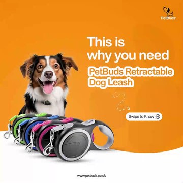 Automatic Retractable Dog Leash Smart Design, Chew-Resistant, Heavy Duty Retractable Dog Leash UK