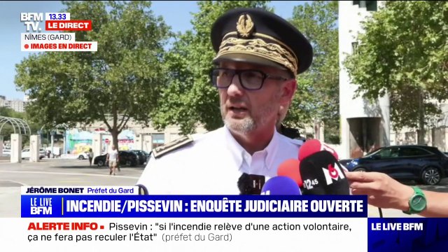 Incendie dans le quartier de Pissevin: Si on devait être sur un acte volontaire, les habitants ont la garantie qu'on ne lâchera rien rappelle le préfet du Gard