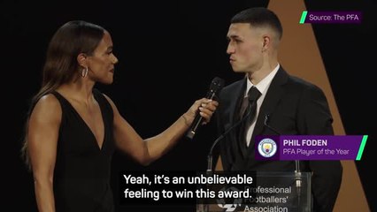 Foden honoured to win PFA Player of the Year