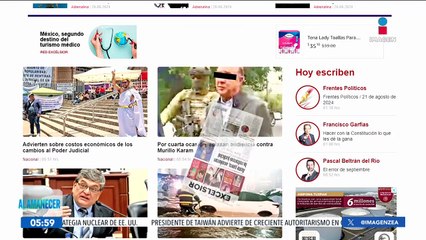 Primeras planas de los periódicos | 21 de agosto de 2024