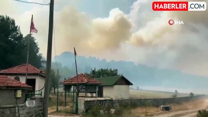 Kızılcahamam'da ormanlık alanda yangın çıktı
