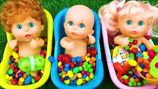 Satisfying Video l Mixing Candy in 3 Rainbow BathTubs & Magic Skittles & Slime Cutting ASMR