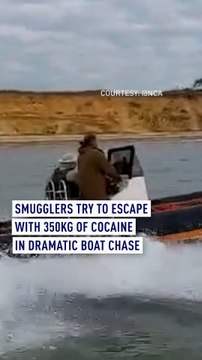Smugglers caught with 350kg of cocaine after speedboat chase