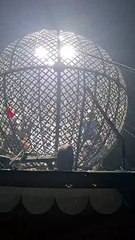 Pilotos sofrem acidente durante exibição no globo da morte