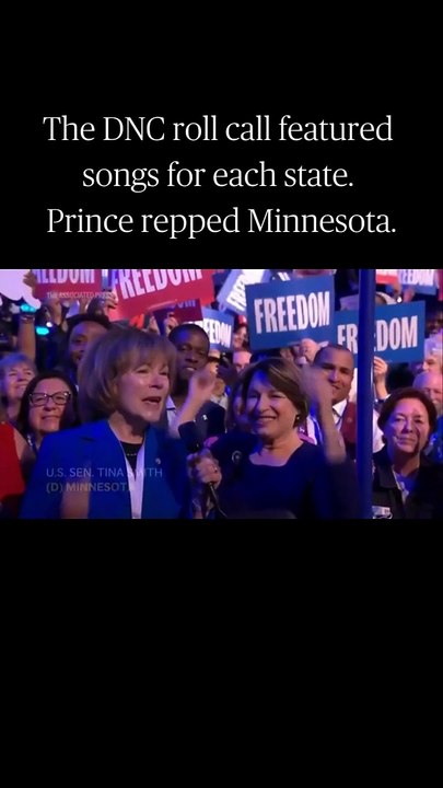 The DNC roll call featured songs for each state Prince repped Minnesota1080p