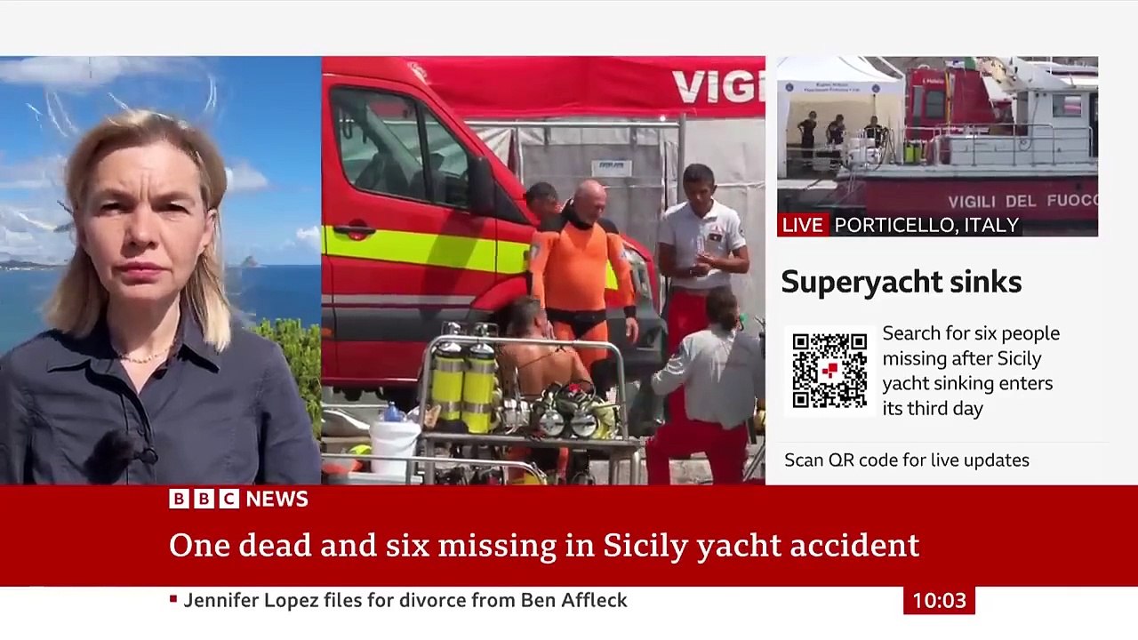 Rescue teams to try entering sleeping cabin of sunken Sicily yacht  BBC News
