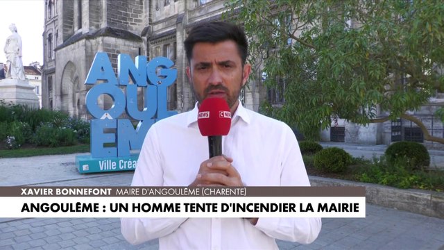 Xavier Bonnefont, maire d’Angoulême, réagit à la tentative d’incendie de la mairie par un homme ce mercredi