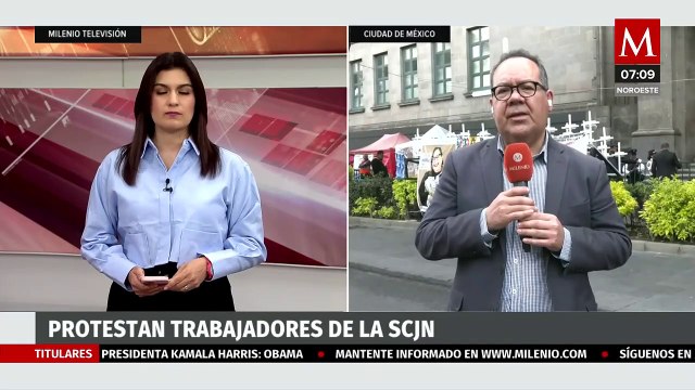 Protestan trabajadores de la SCJN en apoyo a paro del Poder Judicial