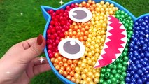 Satisfying Video | Mixing Rainbow Beads IN Magic Baby Shark Bathtub OF Color Slime Bottle ASMR  Today, I Mixing Rainbow Beads IN Magic Baby Shark Bathtub OF Color Slimes Bottle & Cutting ASMR