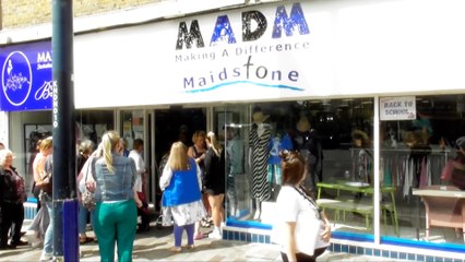 Maidstone United players open charity shop to help homeless