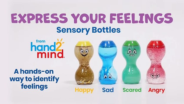 HAND2MIND Express Your Feelings Sensory Bottles for Kids| Educational Tool| Students Counseling| Emotional Regulation| Mindfulness for Kids