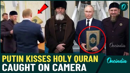 VIDEO: Watch Putin Kissing Gold-Encrusted Quran At Chechen Mosque Before Kursk Operation