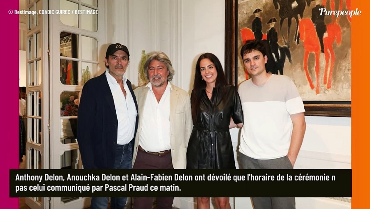 Changement concernant le dernier adieu à Alain Delon : ses enfants Anthony, Anouchka et Alain-Fabien s'expriment