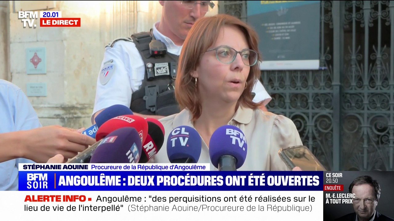 Angoulême: il n'y a pas eu "d'échanges verbaux entre la personne interpellée et les différentes personnes qui ont croisé son chemin", rapporte la procureure de la République