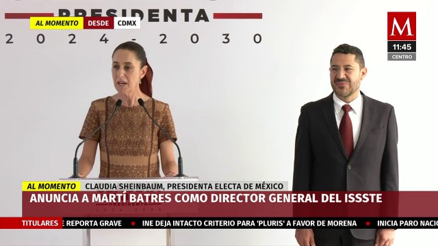 Sheinbaum anuncia a Martí Batres como nuevo director del ISSSTE