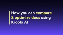 How to Compare and Optimize Docs Using Kroolo AI