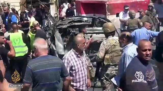 Israeli drone strike kills Palestinian commander in southern Lebanon as Israel, Hezbollah trade fire