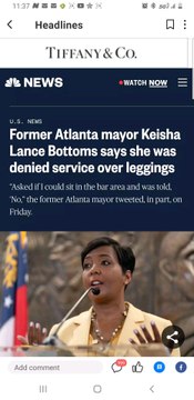 Former Atlanta mayor Keisha Lance Bottoms says she was denied service over leggings