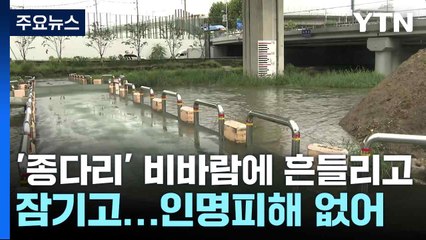 '종다리' 비바람에 흔들리고 잠기고...인명피해 없어 / YTN