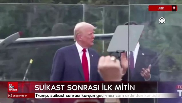 Trump, suikast sonrası kurşun geçirmez cam ardından konuştu