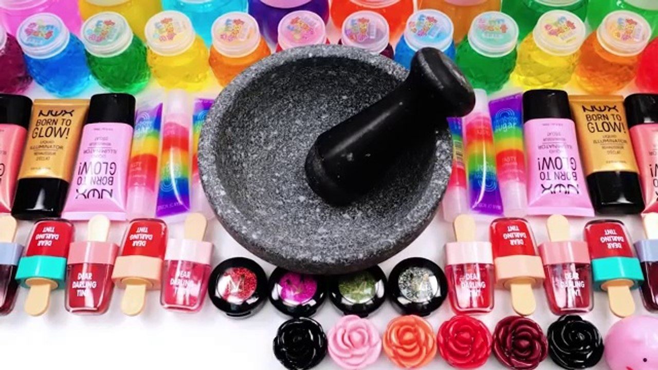 Satisfying Video Mixing Glitter, Squishy Balls, and Glossy Slime"