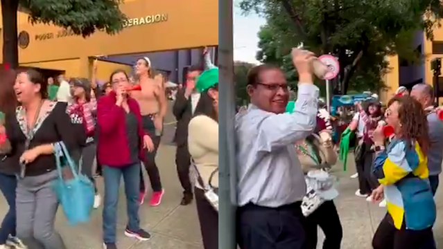 AMLO: Integrantes del paro del Poder Judicial se burlan del presidente de México: el que no brinque es Peje