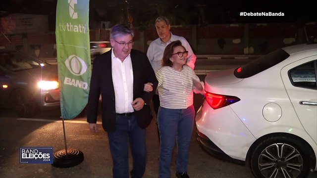 1º debate na tela da Tv Thathi Band Litoral: Candidatos à prefeitura de Santos chegam à emissora