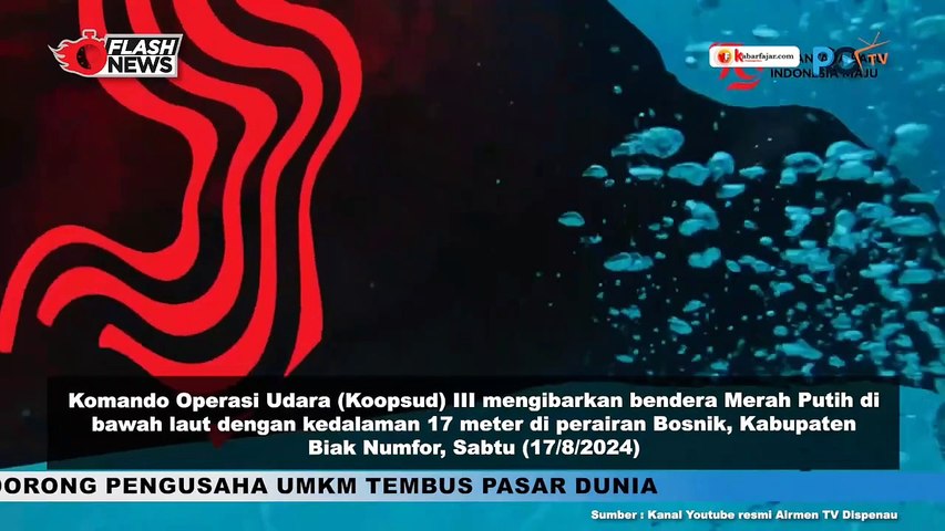 Koopsud III Kibarkan Bendera Merah Putih pada Kedalaman Laut 17 Meter di Perairan Bosnik, Biak Numfor