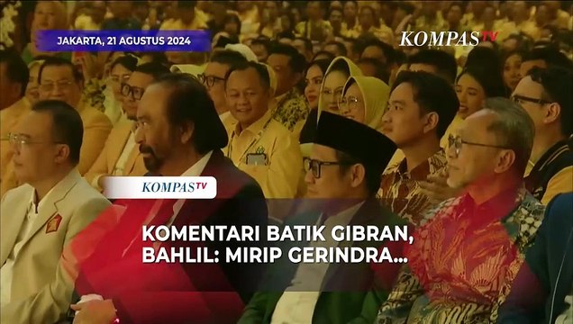 Ketum Golkar Bahlil Lahadalia Komentari Batik Gibran: Warnanya Mirip Gerindra