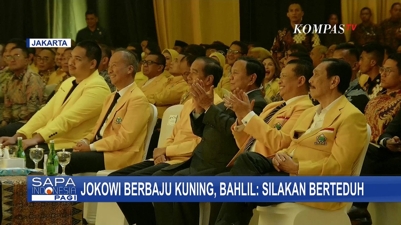 Datang Munas Partai Golkar dengan Baju Kuning, Jokowi: Adem dan Nyaman Dekat Pohon Beringin