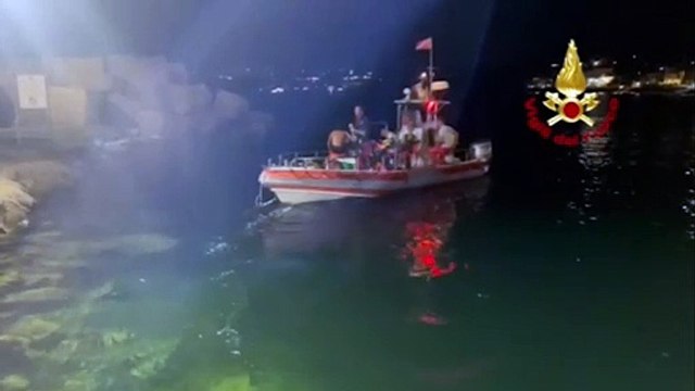 Hallaron otros cinco cuerpos tras el naufragio del yate de lujo en Italia